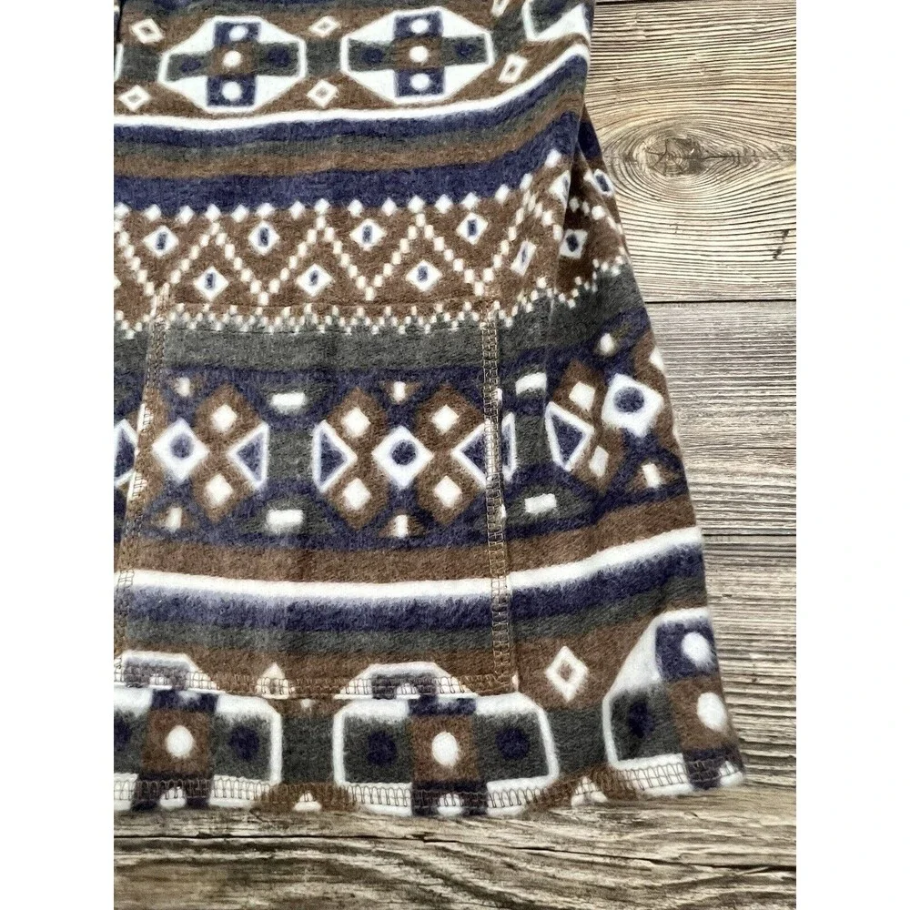 Vtg Lauren Brooke Leisure Wear Fleece Vest Women's M‎ Southwestern Aztec Print